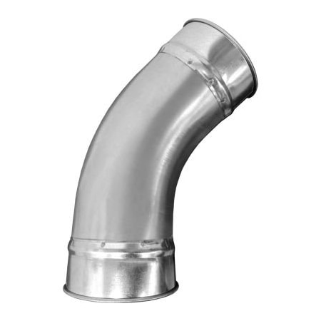 Us Duct US Duct Clamp Together 45 Degree Elbow 1.0 CLR, 6" Diameter, Galvanized, 22 Gauge RESD0645.G22
